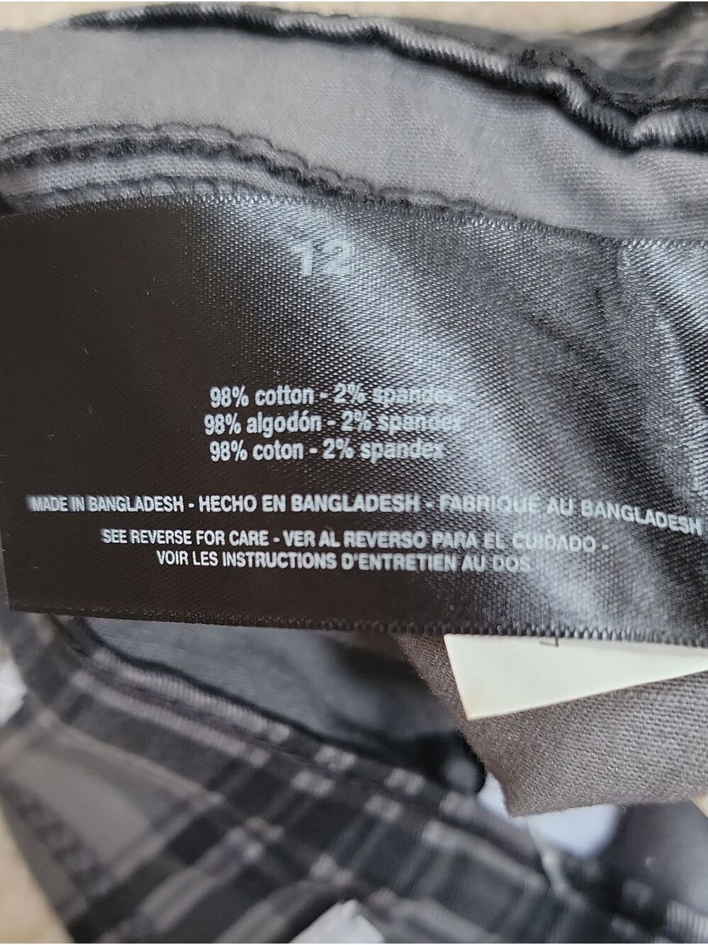 Nine West Heidi Black & Gray Plaid Pull-On Skinny Pants Size 12 NWT - Picture 11 of 15